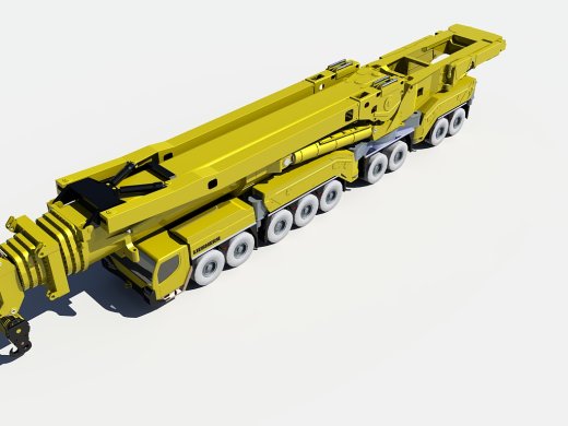 LIEBHERR LTM 11200新型轮式起重机底盘模型3D图纸 IGS格式缩略图
